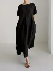 【40-120KG】【M-5XL】 2025🌟 Perfektné šaty na leto!👗 Olivovozelené šaty áčkového strihu – elegantné a ležérne