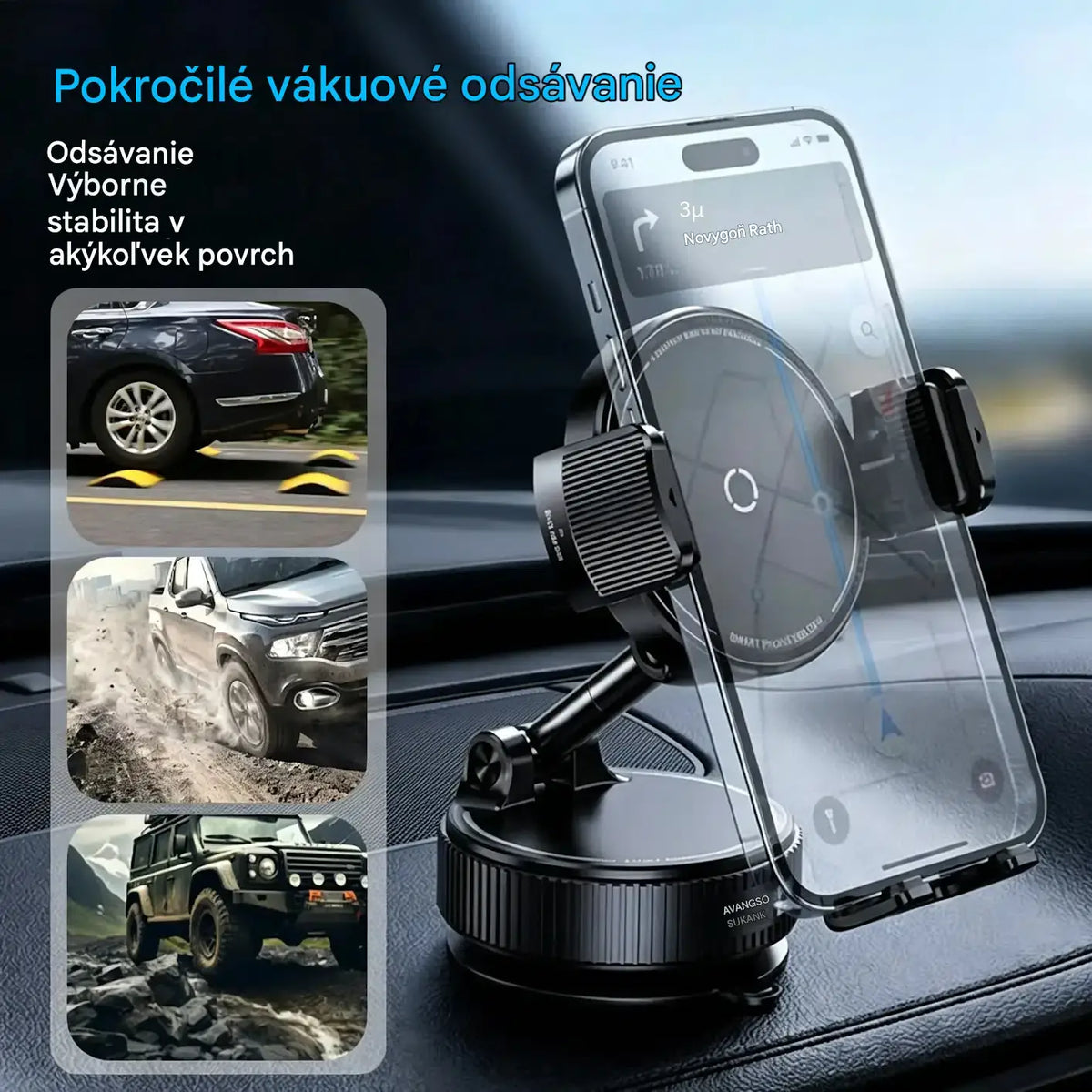 1 kus za 22 € ✨💪 Nastaviteľný magnetický držiak do auta s prísavkou, univerzálny pevný magnetický držiak na telefón, doplnok do interiéru auta