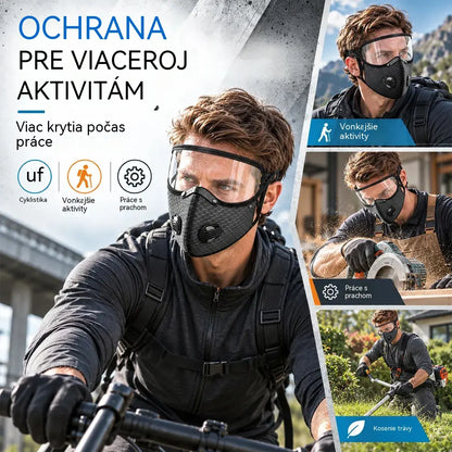 🔥 【Kúpte 1 a získajte 1 zadarmo】 Multifunkčný ochranný štít na tvár na šport a prácu 🚴 | Odnímateľný štít na tvár s vysokým rozlíšením · Vhodný na cyklistiku, kosenie trávnika a prašnú prácu · Dostupné v 4 farbách