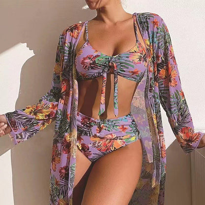 🔥Top hit【Zľava 50%】 ☀️👙【S-2XL】2026 Nová trojdielna letná plavková súprava