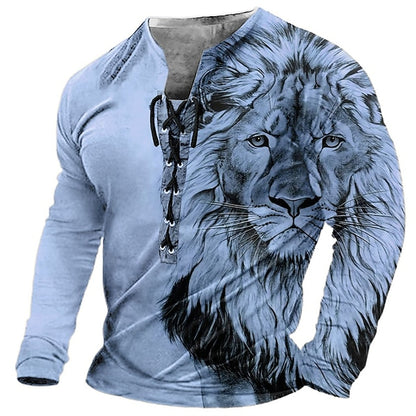 🦁🦁Novinka 2026🔥 Pánske ležérne tričko s 3D potlačou