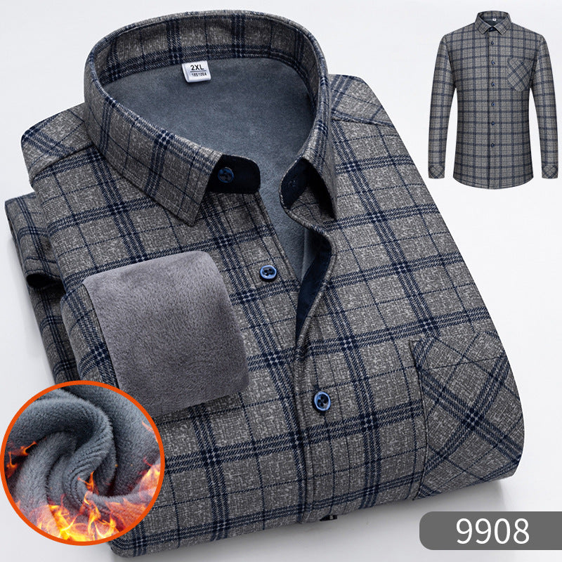 🔥【Zľava 50 %】1 kus za 119 €👔【L-5XL】Teplá košeľa s dlhým rukávom