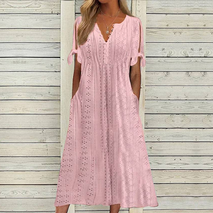 【🏆Hotovo predávaný produkt】👗Jednoduché a nádherné jednofarebné šaty