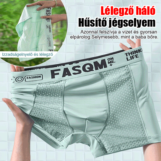 🔥✨【Especiales de verano🔥】【Paquete de 6】Calzoncillos bóxer de malla de seda de hielo transpirables de verano para hombre-