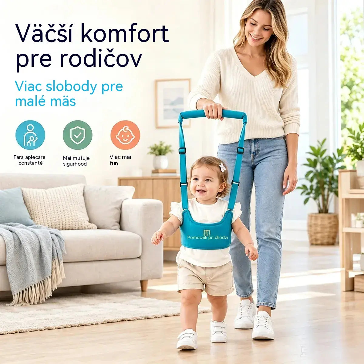 Nosič na chôdzu pre bábätká 2 v 1 – priedušný, ergonomický a odolný voči pádu 👶🚼