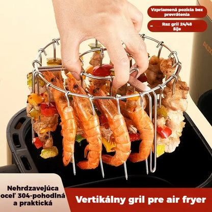 🍖🍗Gril z nehrdzavejúcej ocele 304 s 24 špízmi do fritézy