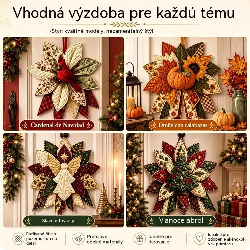 🎇🎄Prešívaná súprava na šitie na zavesenie na vianočné dvere (7 vzorov)
