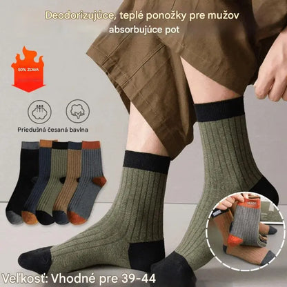 🧦🧦【10 párov】Pánske teplé dezodoračné ponožky absorbujúce pot
