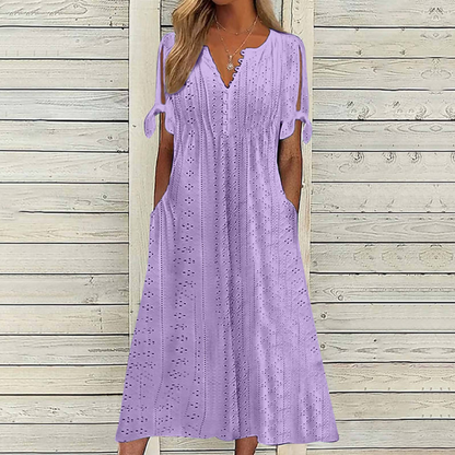 【🏆Hotovo predávaný produkt】👗Jednoduché a nádherné jednofarebné šaty