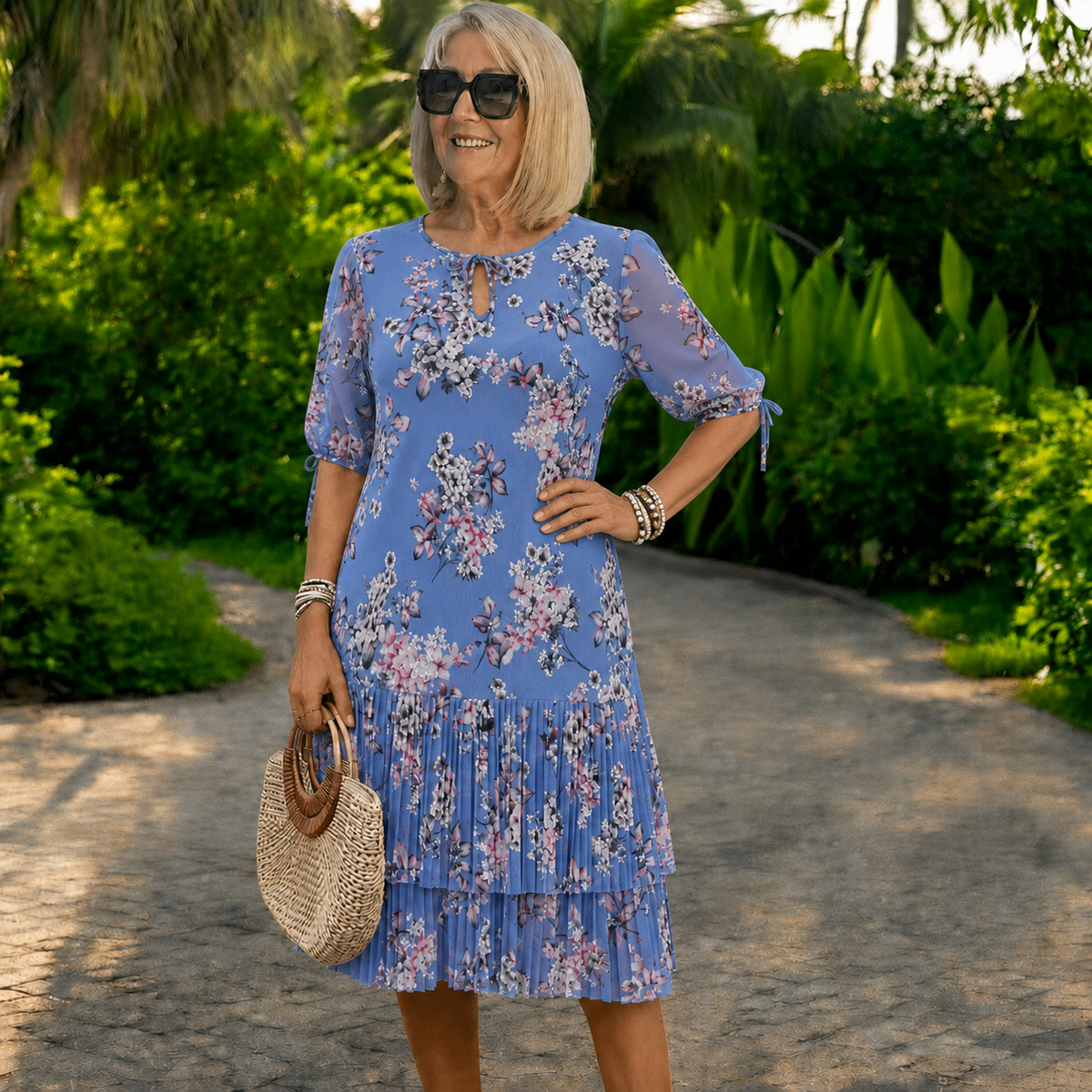Plaćanje pouzećem 👗❤️【S-5XL】Elegantna i stilska šifonska haljina