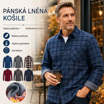 🔥【Zľava 50 %】1 kus za 119 €👔【L-5XL】Teplá košeľa s dlhým rukávom