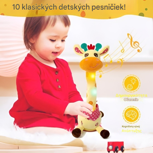 🦒👼Interaktívna plyšová žirafa, 🎵roztomilý malý spoločník, ktorý si s vami bude spievať.