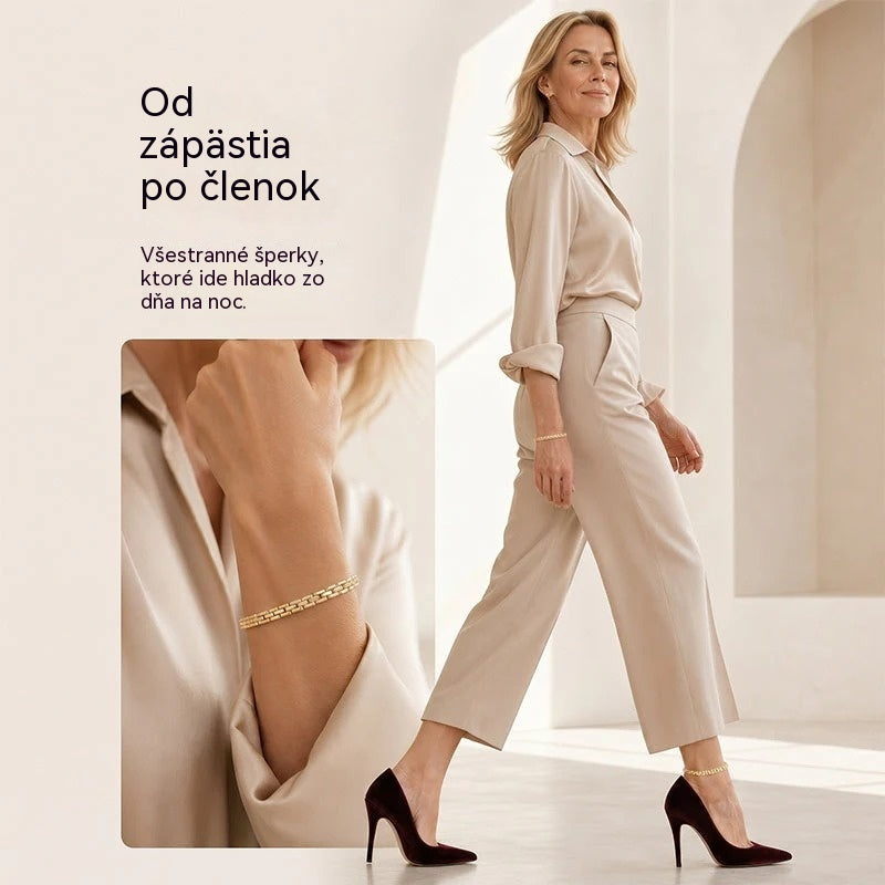 ✨ Zľava 50 %! 🔷 Geometrický retiazkový náramok: Jednoduchý, moderný a sofistikovaný. Ideálny na každodenné nosenie alebo ako ozdoba. Pohodlný a všestranný. 💫