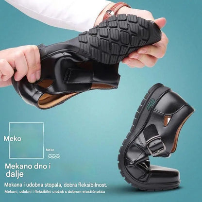 【38-44】👞Muške prozračne ležerne sandale od prave kože s perforiranim dizajnom, kolekcija ljeto 2026.