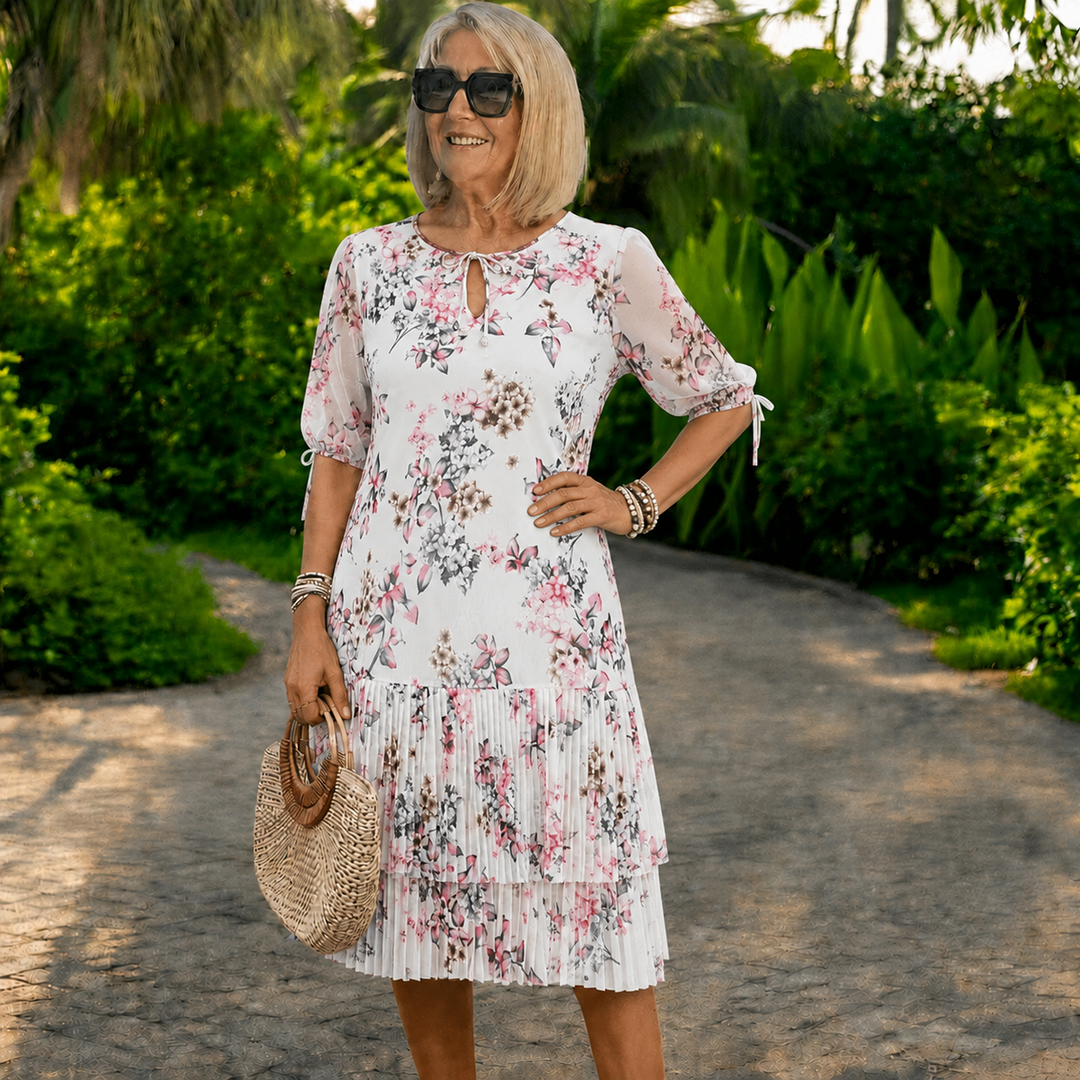 Plaćanje pouzećem 👗❤️【S-5XL】Elegantna i stilska šifonska haljina