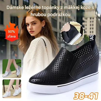 🔥【Veľkosti 34-41】🔥Nové letné dámske ležérne topánky 2026, vyrobené z mäkkej kože, s platformovou podrážkou