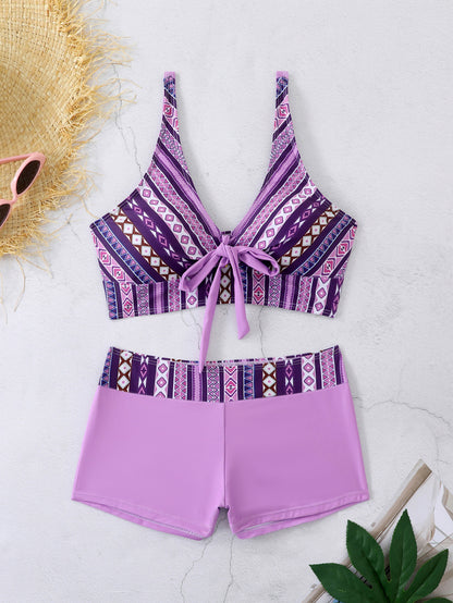 🏊‍👙 Costum de baie elegant, mărime mare, cu imprimeu