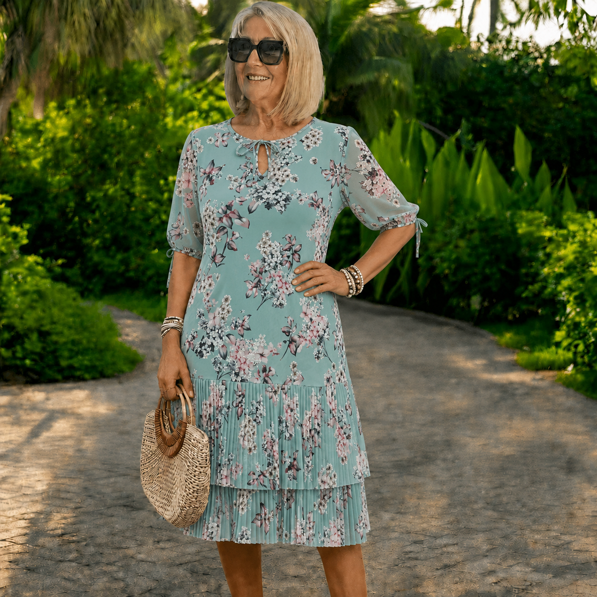 Plaćanje pouzećem 👗❤️【S-5XL】Elegantna i stilska šifonska haljina