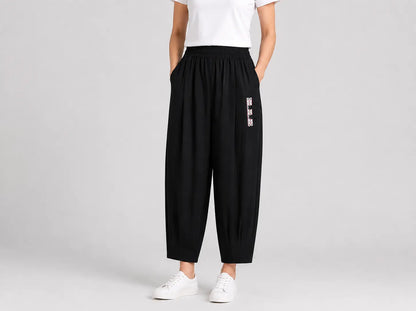 🔥【M–4XL】👖 Ľahké a priedušné letné nohavice z bavlny a ľanu – moderné ležérne skrátené nohavice