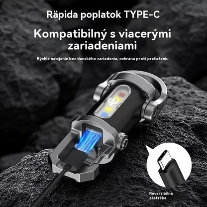 🔥Skvelý výpredaj🔥Super jasné vodeodolné mini svietidlo na kľúče so svietivosťou 1200 lm