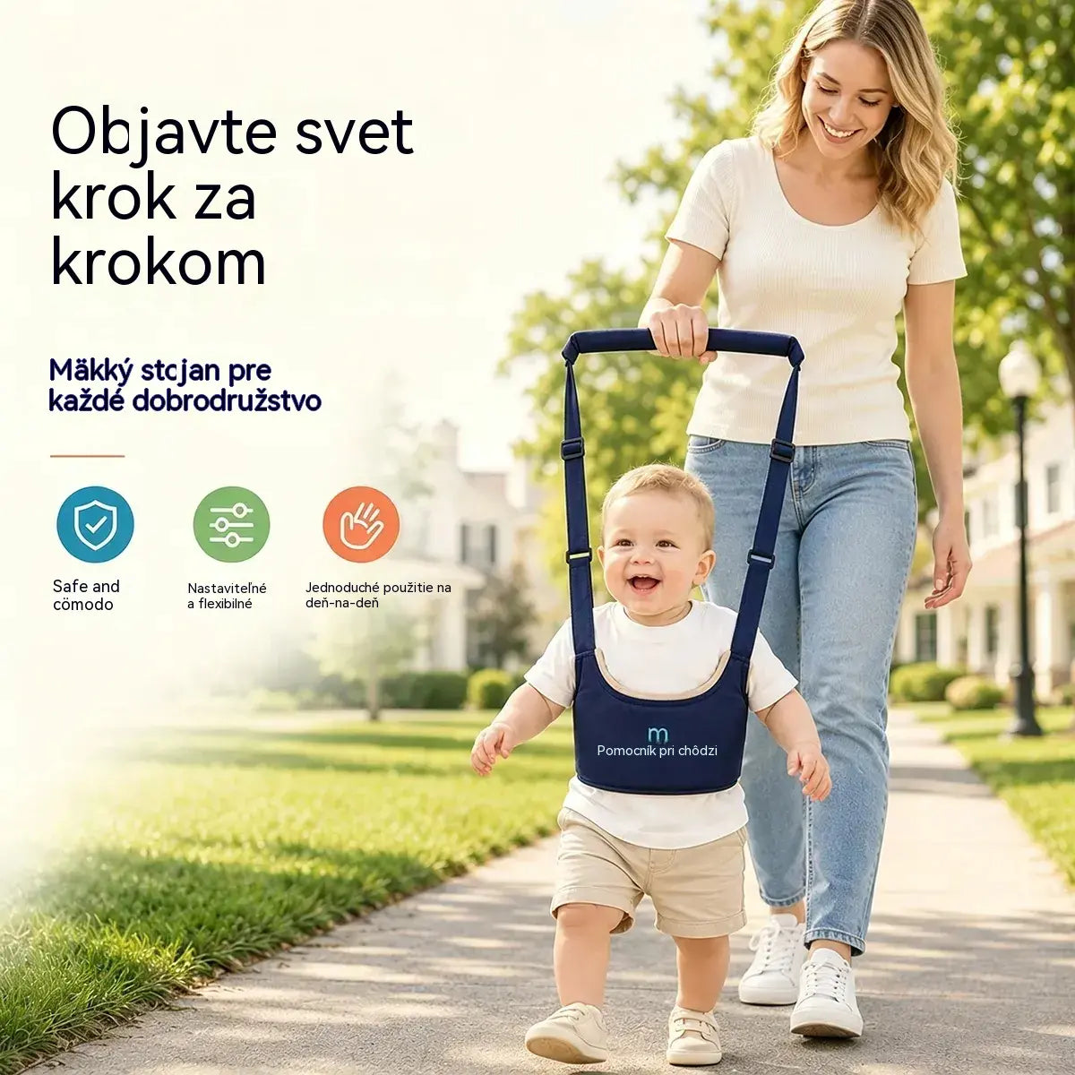 Nosič na chôdzu pre bábätká 2 v 1 – priedušný, ergonomický a odolný voči pádu 👶🚼