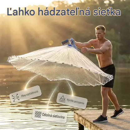 📢📢Časovo obmedzená zľava 40 %!! ⏰ Ľahko hádzateľná rybárska sieť – odolná, rýchlo sa potápa, všestranná🌊