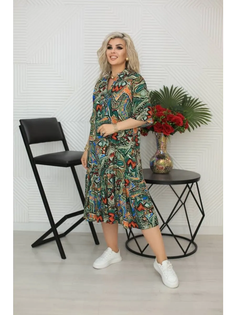 【🔥50% OFF】🌈️ Rochie la modă, retro, colorată, cu imprimeu etnic