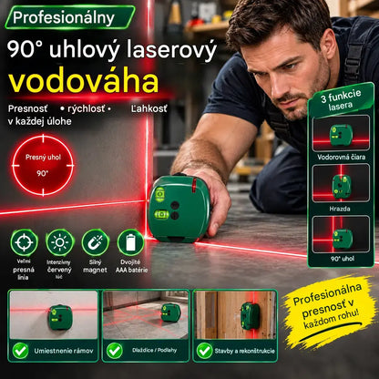 🔴 2-v-1 pravouhlá laserová vodováha — Rýchle a presné zarovnanie, bez potreby značenia šnúrkou