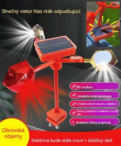 🐦🦉【Novinka】Kompletne vylepšený solárny/veterný nastaviteľný sonický odpudzovač vtákov