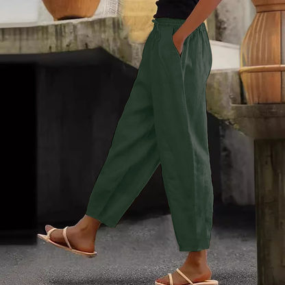 😍💕Zľava -48%💕【40-120 kg】Dámske casual nohavice z bavlny a ľanu ✅Platba na dobierku