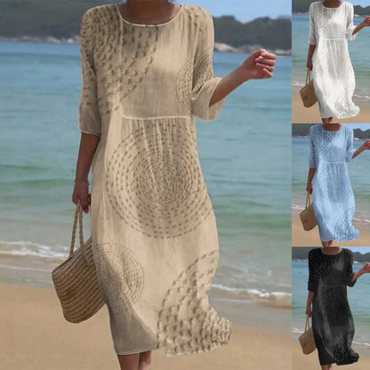👗 ¡Último día con un 50 % de descuento 【XS-4XL】Elegante vestido casual de verano: transpirable, cómodo, versátil y favorecedor.