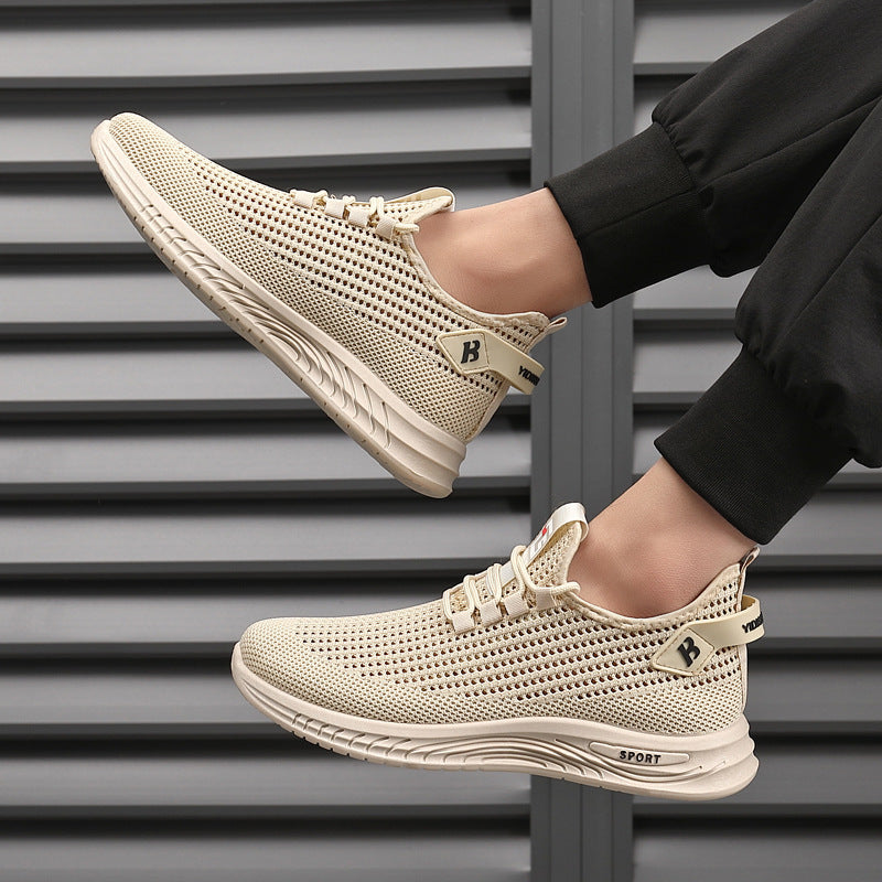 🔥50%OFF👟【39-44】Kényelmes és légáteresztő hálós, csúszásmentes, divatos alkalmi férfi cipő