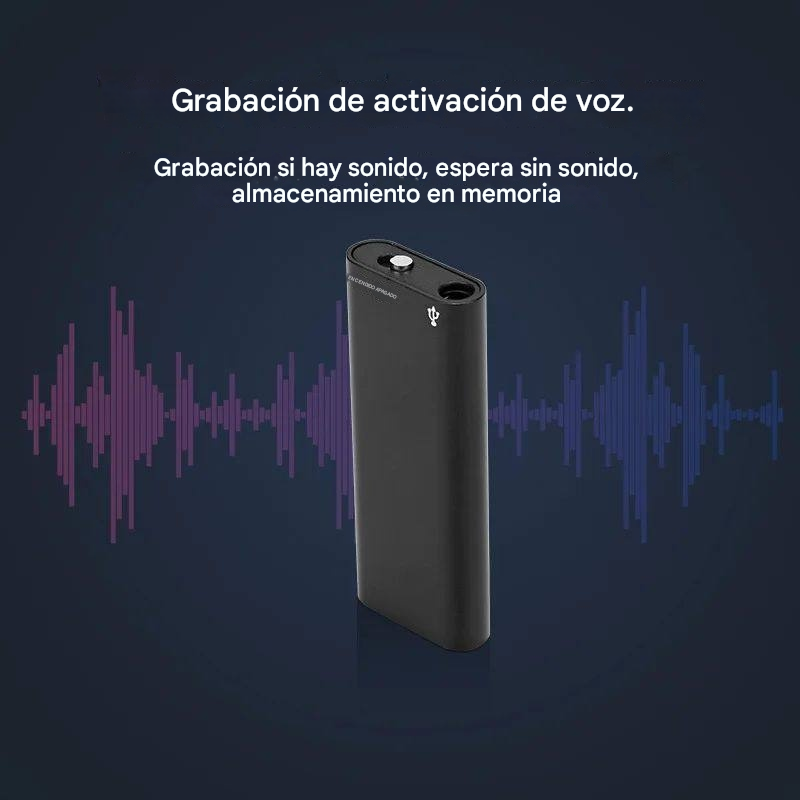 【16 GB】Mini grabadora de voz con activación por voz inteligente