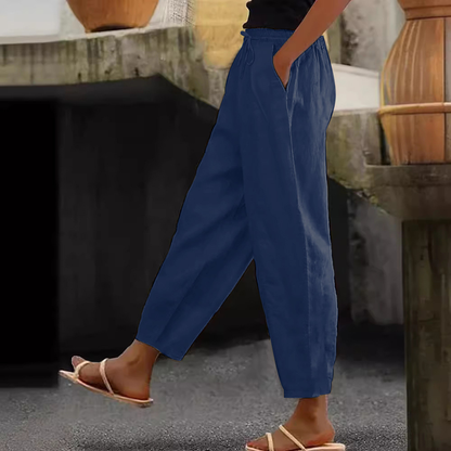 😍💕Zľava -48%💕【40-120 kg】Dámske casual nohavice z bavlny a ľanu ✅Platba na dobierku