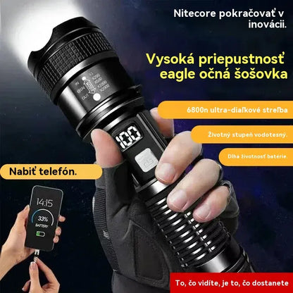 🔦Top hit【Zľava 50%】🔥2026 Nový vonkajší hliadkový reflektor, výkonné svietidlo, dlhé svietenie
