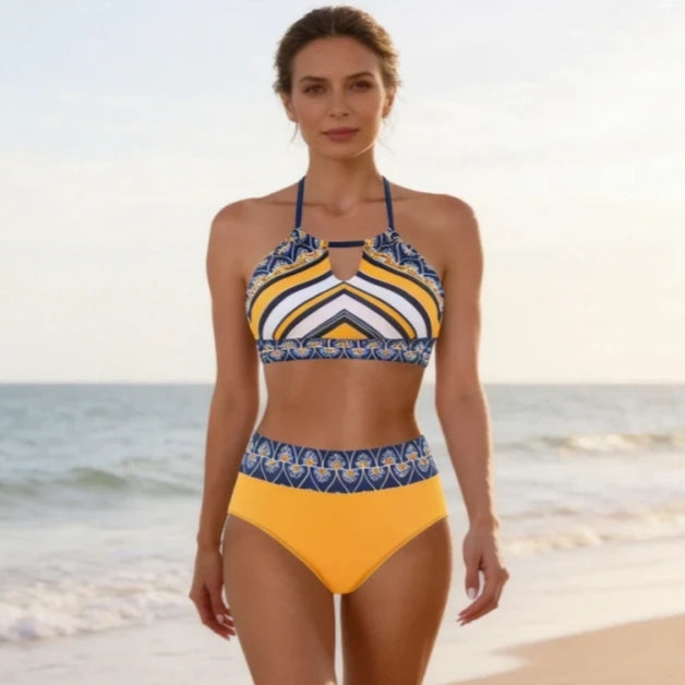 🏖️👙【50% OFF】🌴【Tallas S-5XL】Conjunto de traje de baño estampado para vacaciones en la playa 2026