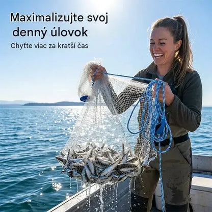 📢📢Časovo obmedzená zľava 40 %!! ⏰ Ľahko hádzateľná rybárska sieť – odolná, rýchlo sa potápa, všestranná🌊