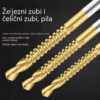 【3+4+5+6+6.5+8 mm】⚙️ Set spiralnih svrdala: Izrađeno od brzoreznog čelika, obloženo titanom i pogodno za razne materijale 🧰