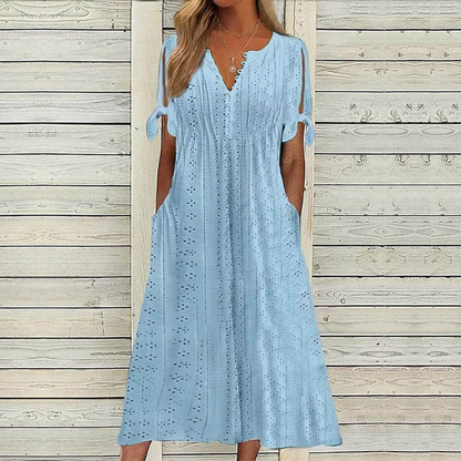 【🏆Hotovo predávaný produkt】👗Jednoduché a nádherné jednofarebné šaty