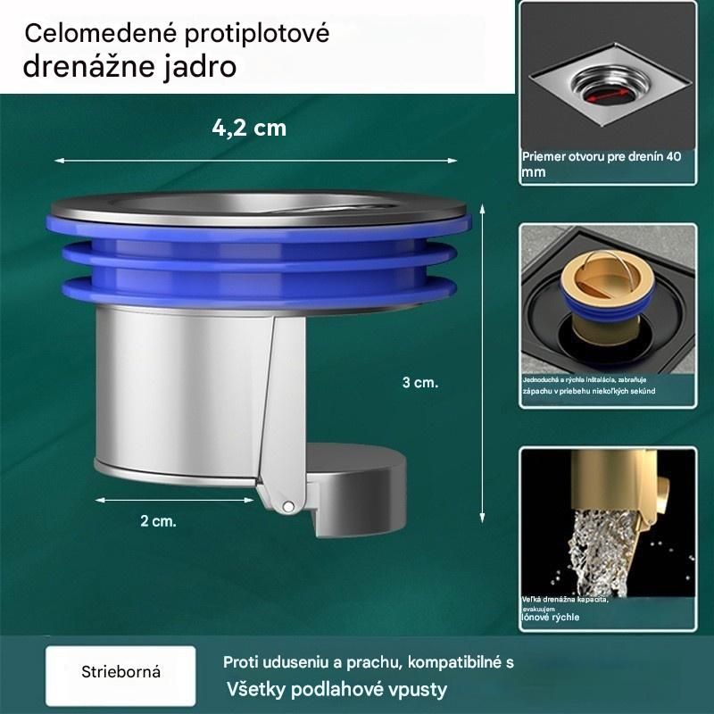 🔥50% OFF🔥 Univerzálny mosadzný podlahový odtok s protizápachovým deodorizačným jadrom 🚿✨