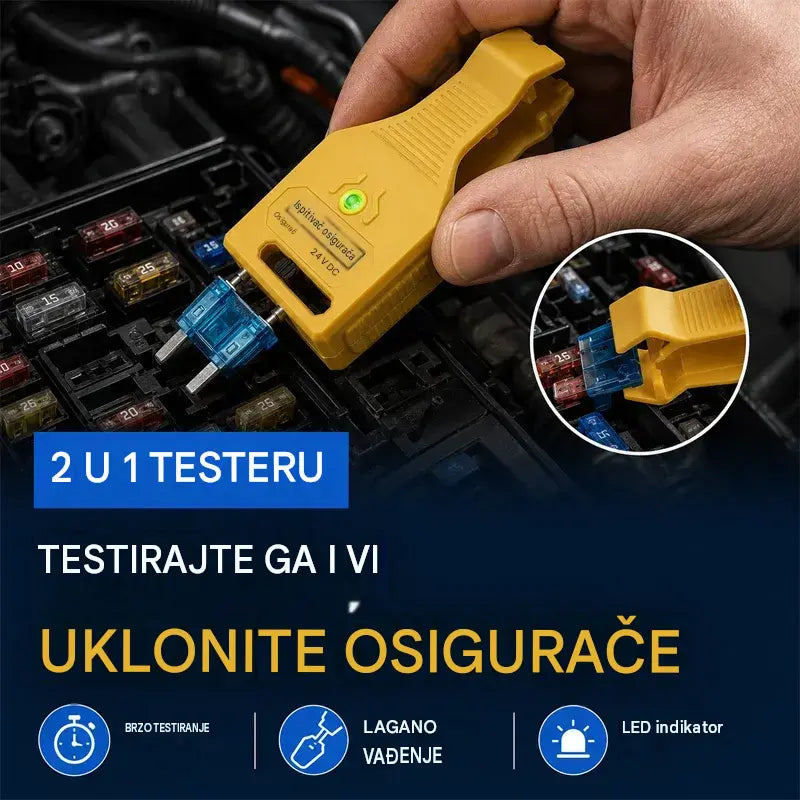 ⚡💥 2-u-1 tester osigurača i kliješta za automobil (kompatibilno s 12 V/24 V / zeleni LED indikator / podesivi razmak / kliješta za vađenje / za automobil, kamion, brod)! 🚗✨