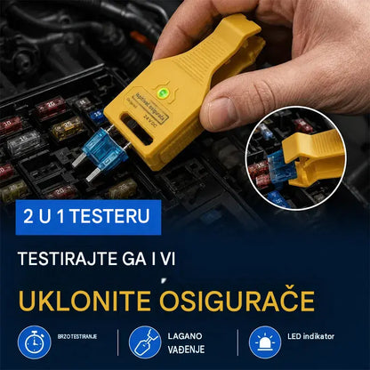 ⚡💥 2-u-1 tester osigurača i kliješta za automobil (kompatibilno s 12 V/24 V / zeleni LED indikator / podesivi razmak / kliješta za vađenje / za automobil, kamion, brod)! 🚗✨