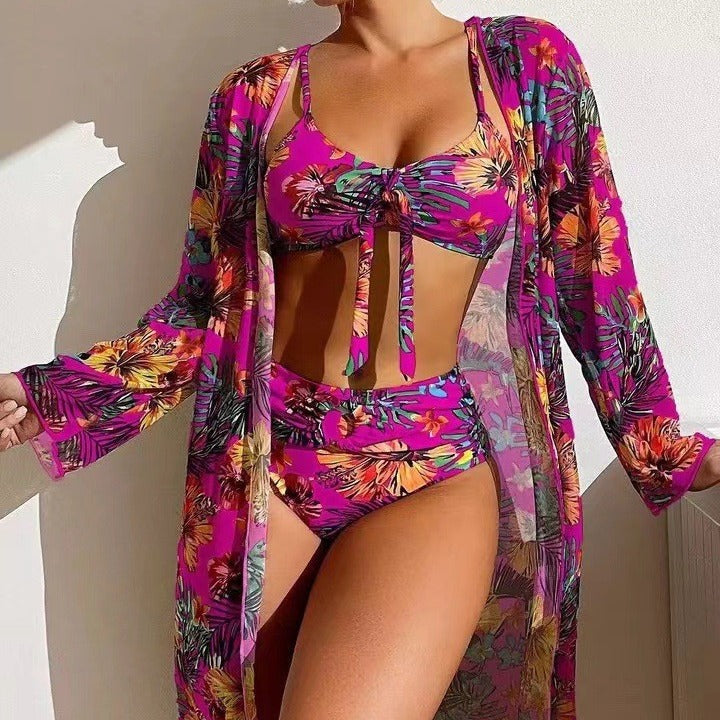 🔥Top hit【Zľava 50%】 ☀️👙【S-2XL】2026 Nová trojdielna letná plavková súprava