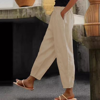 😍💕Zľava -48%💕【40-120 kg】Dámske casual nohavice z bavlny a ľanu ✅Platba na dobierku
