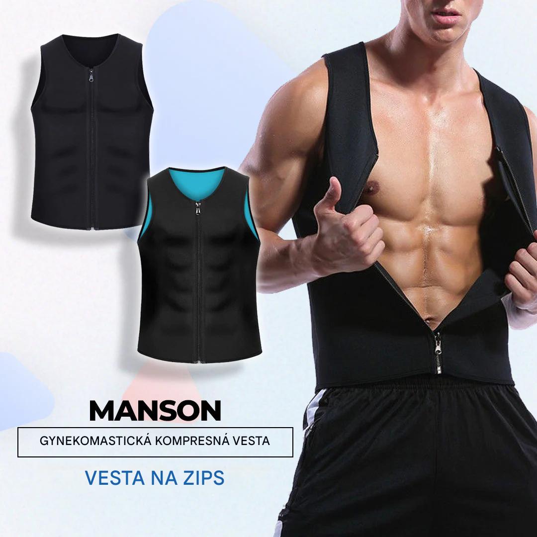【S-4XL】Pánska vesta na zips s možnosťou korekcie brucha