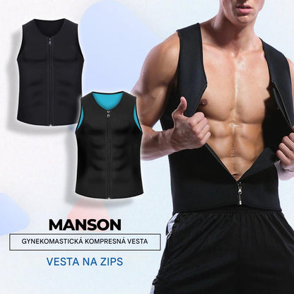 【S-4XL】Pánska vesta na zips s možnosťou korekcie brucha