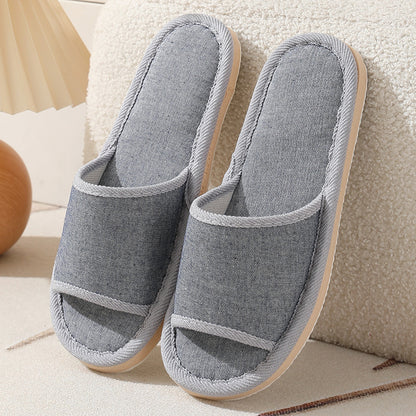 💟✨【2 páry】【37-40】Nové vyšívané domáce papuče z bavlny a ľanu
