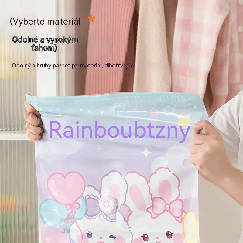 🧳【5-dielna sada】💨 Veľkokapacitné stlačiteľné vákuové úložné vrecká: Nie je potrebné vzduchové čerpadlo, nepriepustné, ideálne na úsporu miesta v kufri a doma ✈️