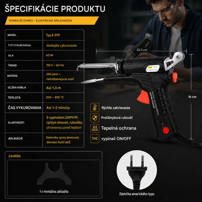 1 kus za 27 € 🌟 Úplne nový zvárací horák, externý ohrev, poloautomatický ručný zvárací horák s vypínačom