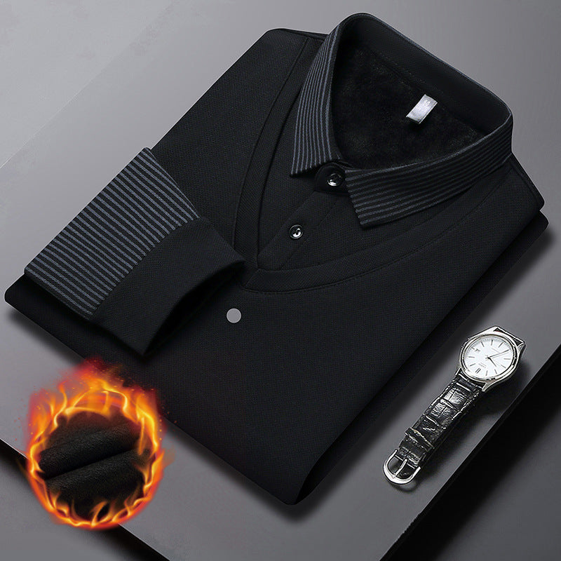 【M-4XL】Dvojdielne polo tričko s imitáciou vzoru a patchworkovými pruhmi